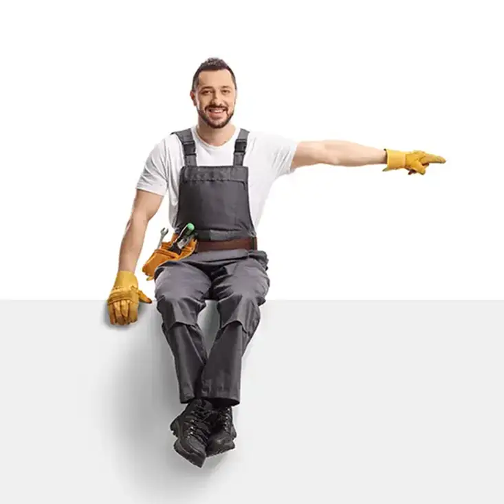 Lindhofer Service Ein Profi zeigt nach rechts